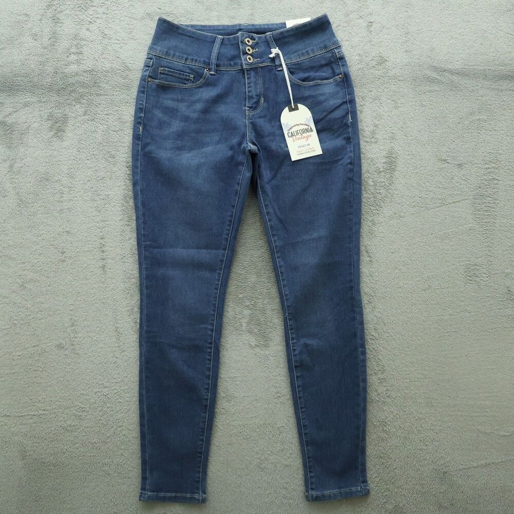 California Vintage Jeans Junior's Size 9 Mid-Rise Skinny Denim 29" Inseam NWT
